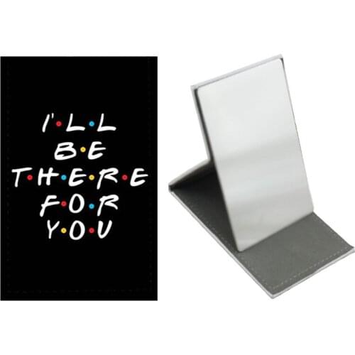 JWEIJIAO Old Friends Tv Show Mirrors Women Makeup mirror Stainless Steel mirror Leather Portable cosmetic mirror FR36