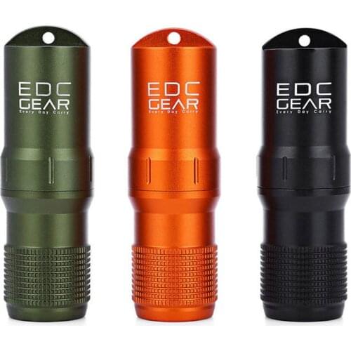 1PCS EDCGEAR EDC Survival Kits CNC Aluminum Waterproof Container Storage Box Case with Accessoreis for Outdoor Camping Survival
