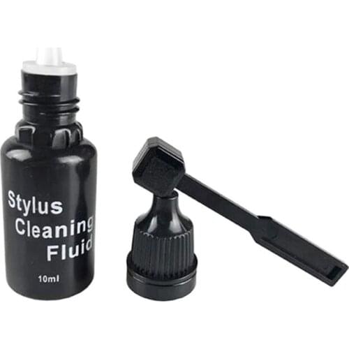10ml Vinyl Records Cleaning Fluid with Needle Cleaner Brush LP Phonograph Record Turntables Cleaning R9UA
