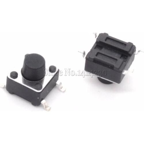 100PCS SMD Tact Push Button Switch 6X6X6mm 4Pin SMT Micro Switch 6*6*6mm