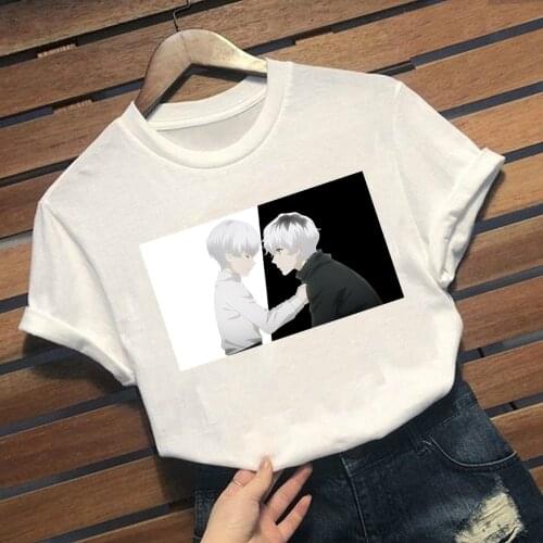 2020 Anime Tokyo Ghoul kaneki ken Sasaki Sasaki T Shirt Unisex Summer Men Cotton T-shirt Anime Tshirt Tees Harajuku