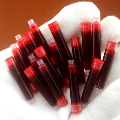 30PCS Blue Black red Ink Cartridges For Fountain Pen Refillable Bag Standard 2.6mm