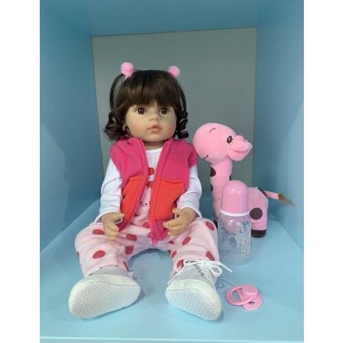 55CM original NPK full body silicone bebe doll rebon todder girl princess toy Birhtday gift girls playmate likfelike soft touch