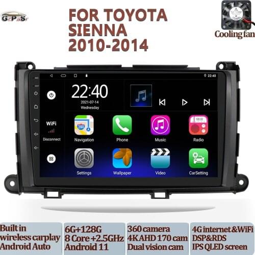 Auto Car Multimedia Radio Video Player For Toyota Sienna 3 XL30 2010 - 2014 Android 10 Navigation GPS Autoradio Touch Screen