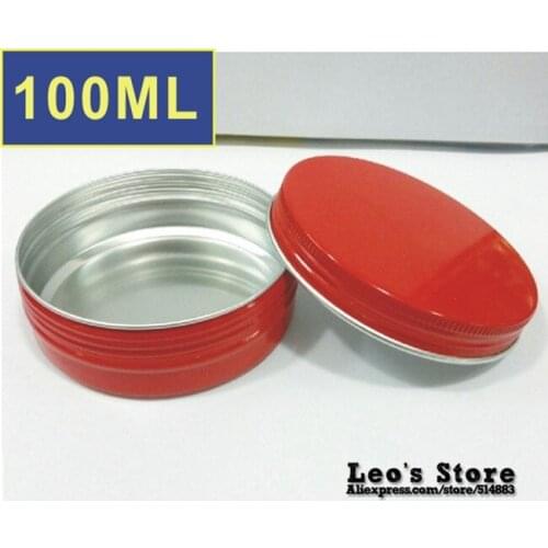Wholesale 30mmx82mm 50pcs/lot 100ml red aluminum Jars,cream & cosmetics container,electronic protect,LAJ-21a