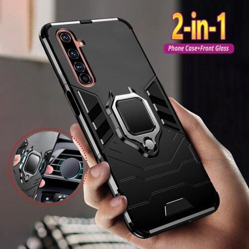 Case For OPPO Realme X50 X3 SuperZoom X2 XT X 6 5 Pro 6i 5i 3 C1 C2 C3 Armor Shock Proof Magnetic Bracket Phone Cover Coque