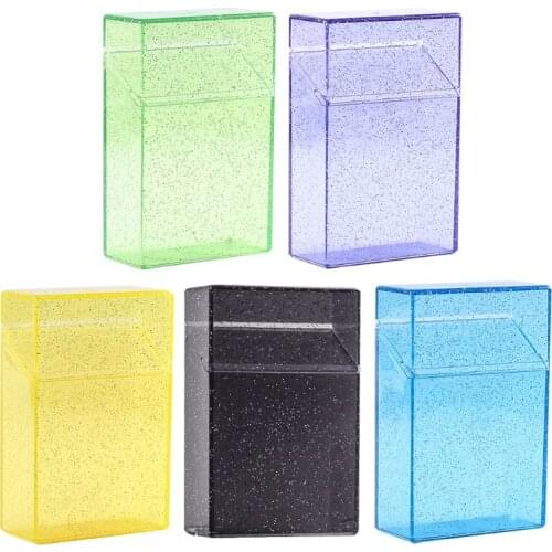 Ultra Thin Glitter Smoke Cigarette Case Storage Box for Holding 20 Sticks Package Tobacco Container Christmas Gift
