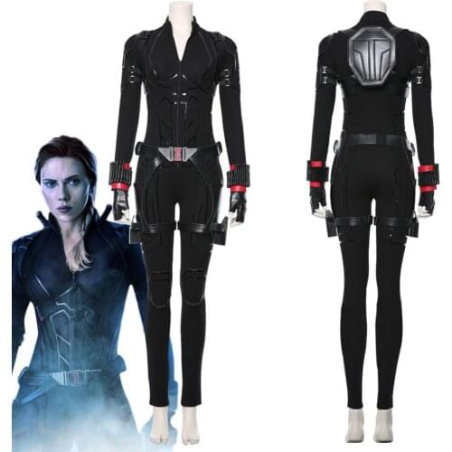Black Cosplay Widow Costume Halloween Women Costumes Natasha Romanoff Costume Jumpsuit