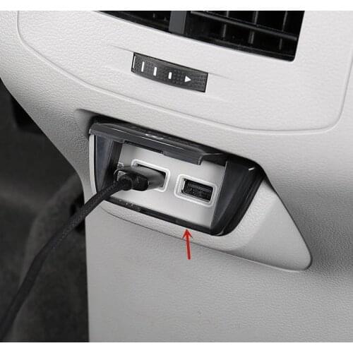 For Volkswagen T-CROSS 2018 2019 2020 ABS Chrome Rear USB charging port protection cover anti-scratch protection car accessories