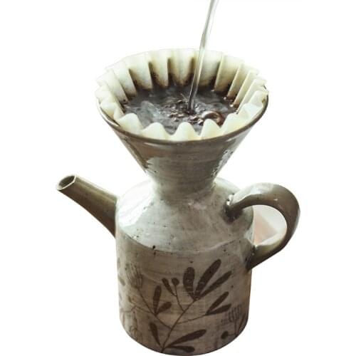 Handmade Coffee Filter Cup Pot Set Household V60 Japanese Sharing Pot Filter Ceramic Coffee Maker Filtro Cafe Coffeeware EI50CF