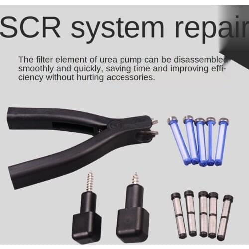 S-C-R post-processing system repair tool urea pump filter removal tool small filter disassembly wrench pliers