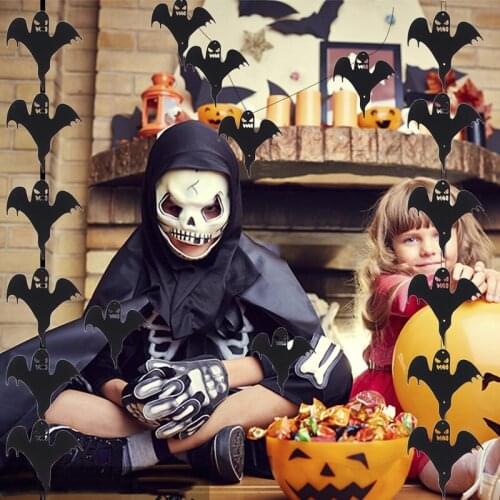 Halloween Non-woven Bat String Decoration Shopping Mall Bar Family KTV Party Holiday Atmosphere Pendant Decoration