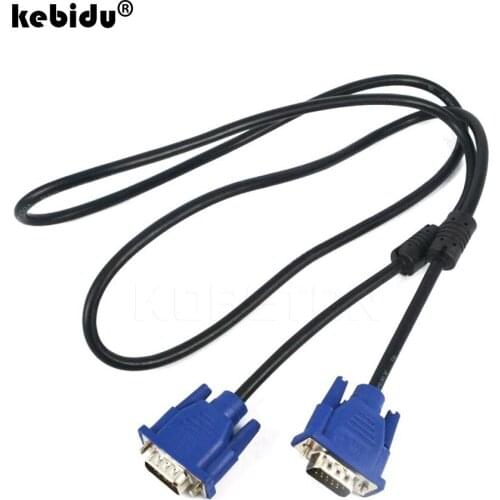 Kebidu VGA to VGA Cable 1.5M 15 Pin Male to Male Extension Converter Connector For Computer LCD LED Monitor Projector PC TV