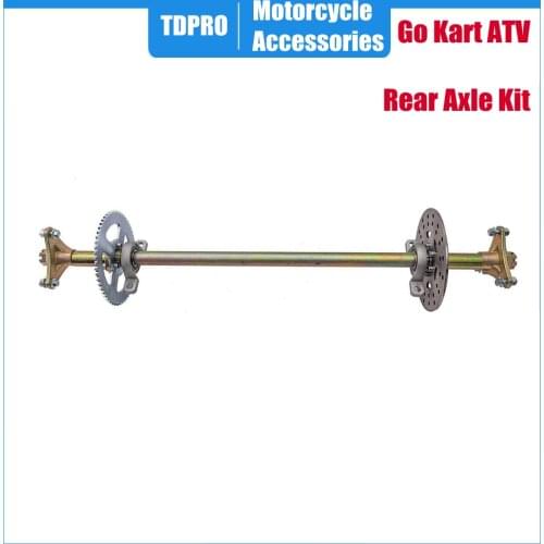 Karting DIY Accessories 50cc 70cc 90cc Go Kart ATV Quad Bike 740mm Rear Axle Kit Assembly T8F Chain Sprocket 160mm Brake Disk