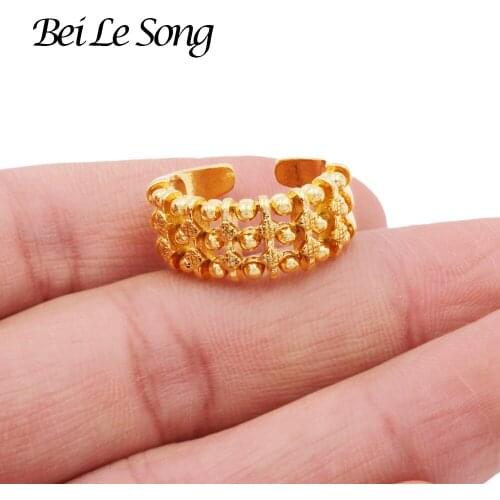 Ring jewelry for women men Couple Rings accessories French new 24K gold color ring jewellery resizable Womens ring rings gifts