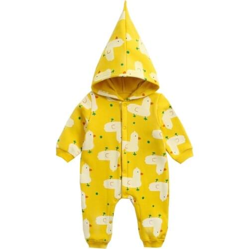 Baby jumpsuit cartoon romper baby autumn and winter clothes romper newborn animal bag fart clothes long-sleeved baby clothes