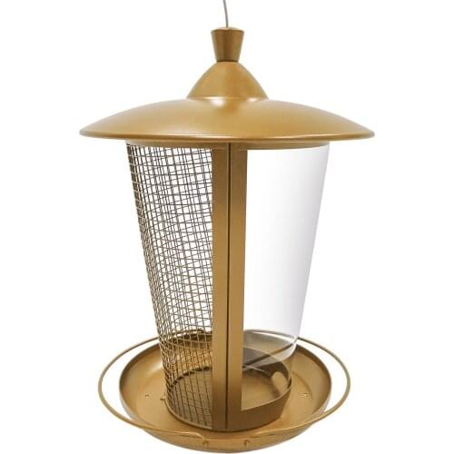 Bird Feeder Outdoor Hanging Automatic Metal Bird Feeder Portable Wild Birds Supplies Park Garden Tree Container Bird Supplies