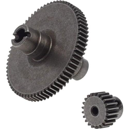 Metal Steel Diff Main Gear Reduction Gear + Motor Gear for WLtoys 104001 1/10 RC Car Upgrade Parts Accessories