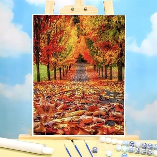 Nature Coloring By Numbers Painting Package Acrylic Paints 40*50 Picture By Numbers Photo Loft Wall Picture For Handiwork