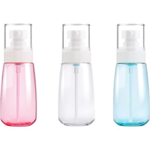 New arrival 36pcs 60ml empty clear/pink/blue Plastic empty fine lotion pump bottle For Make Up And Skin Care Refillable Bottle