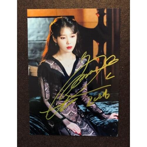 Hand signed Lee Ji Eun IU autographed photo 5*7 Hotel Deluna 79K2