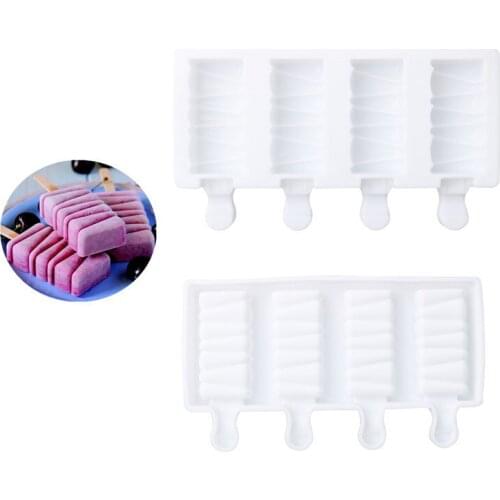 Silicone Popsicle Mold Ice Cream Mould Summer DIY Homemade Ice Cube Tray Ice Pop Block Freezer Fruit Juice Dessert Maker Tool