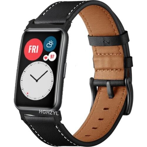 Leather Replacement Band For Huawei Watch Fit Watch Bracelet Strap Wristband for Huawei Watch Accessories