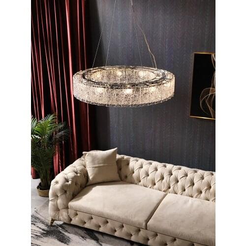 Modern Crystal Chandelier Lighting Art Decor Round Pendant Lighting Luxury Living Room/Dinning Room Suspension Lamp