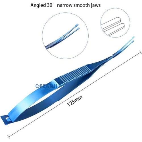 Titanium Shepard Lens Forceps Ophthalmic Tweezer Veterinary Eye Instrument