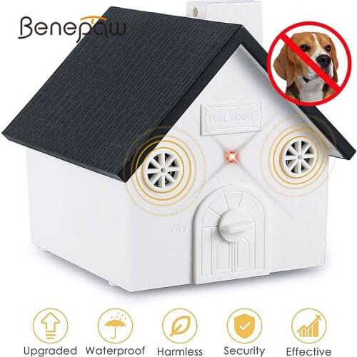 Benepaw Adjustable Anti Barking Device Ultrasonic Stop Barking For Small Medium Large Dogs Waterproof Safe Bark Deterrent 15m