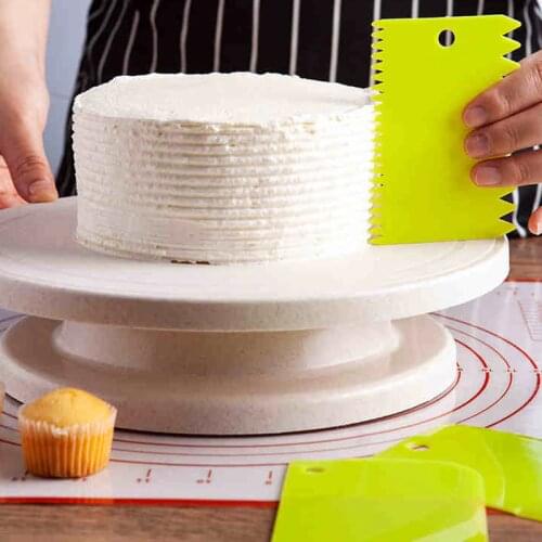 10 Inch Plastic Cake Turntable Rotating Cake Anti-skid Decorating Cream Cakes Stand Rotary Table Kitchen DIY Pan Baking Tools