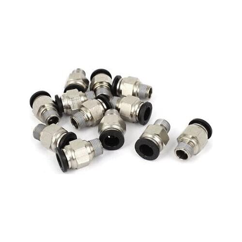 12Pcs 1/8BSP Male Thread 8mm Push In Joint Pneumatic Connector Quick Fittings