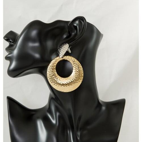 Big earrings can reflective round earrings for woman suitable wedding gift for bride 2020 new design high cost-effative