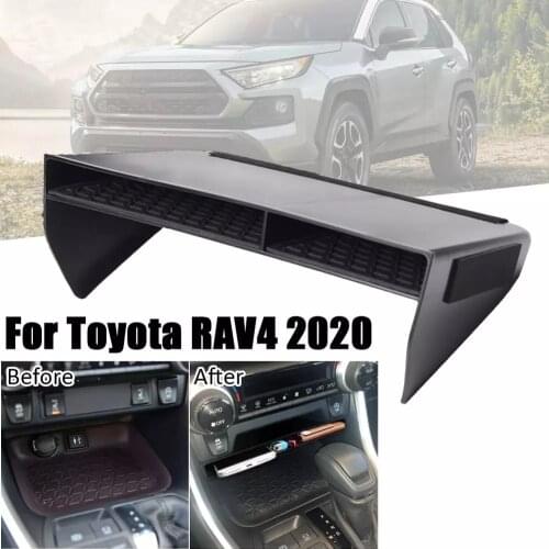 For Toyota RAV4 2019 2020 Black Plastic Central Console Storage Box Organizer Container Tray Car Styling accessories
