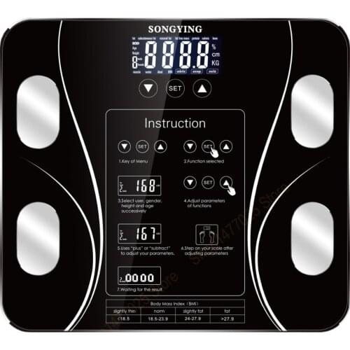 Hot Digital Bathroom Weight Scales Floor Smart Body Fat Mi Scale Digital bmi Human Weighing Scale body composition 13 Body Data