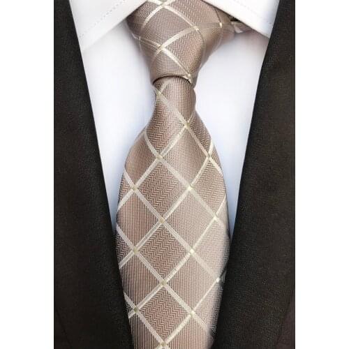Designer Fashion Men Plaids Tie Business Man Formal Necktie to Match Dress Shirt