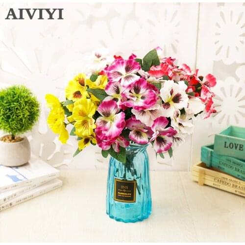 European decorative fake flower creative simulation pansy decorative floral home flower green plant