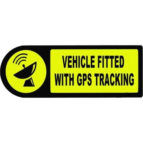 New Warning Vehicle Fitted with GPS Car Sticker Vinyl Car Window Car Decals Waterproof PVC 15cm*6cm