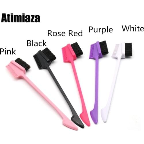 1Pc Double Sided Hair Edge Control Brushes Comb Eyebrow Brushes Styling Hair brush Makeup Brush For Men Women Drop Shipping