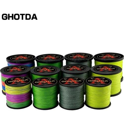 GHOTDA 8 Strands Spot Fishing Line 1000M 500M 300M 100M Braided PE Line 18-96LB Multifilament Line Carp Fishing Cord