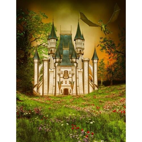 LIFE MAGIC BOX Silk Like Castle Background for Photos Baby Photos Cheap Backdrops Collapsible Backdrop Studio Backdrop