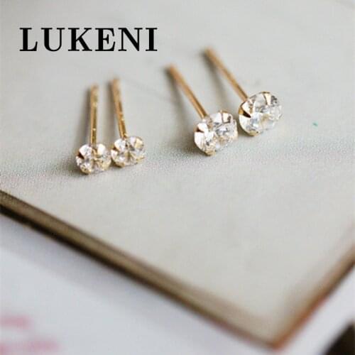 Женские золотые серьги LUKENI China At AliExpress
