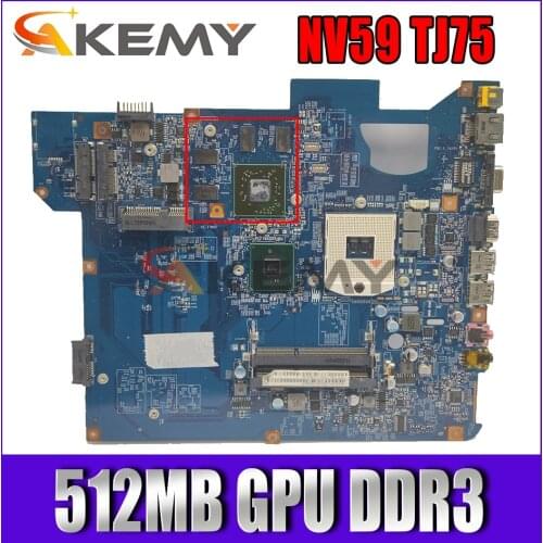 Akemy For Gateway NV59 TJ75 Laptop Motherboard MBBHB01001 SJV50-CP 09284-1M 48.4GH01.01M 512MB GPU DDR3