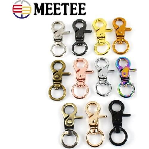 5/10/20pcs 13mm Luggage Bag Metal Buckles Key Chain Dog Collar Lobster Clasps Snap Hook DIY Sewing Handmade Buttons Craft H4-1