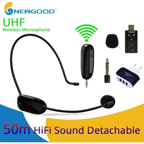 Microphone UHF Wireless Microphone For Voice Amplifier Computer Wireless Microphone Professional Wireless Headset Microphones