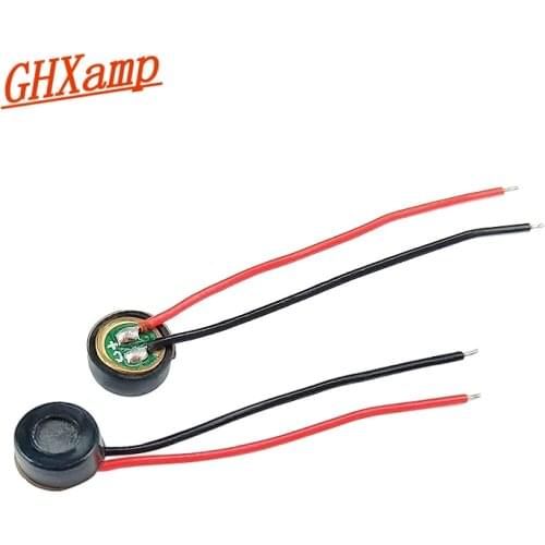 GHXAMP 4mm*1.5mm Mini Microphone 2200 ohms Small Speaker Unit Microphone For Recording Pen Video Camera Audio Diy 2pcs