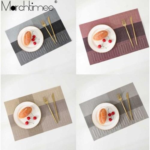 Placemats Washable PVC Tablecloth Pad Mat Table Mat Stain-Resistant Kitchen Dining Dining Disc Bowl Pad Coaster Non-slip PVC Pad