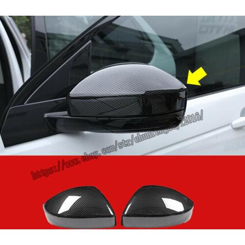 Fit For Range Rover Velar 2018-2019 Carbon Fiber Rearview Mirror Cover Trim 2pcs
