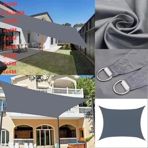 Outdoor Waterproof Canopy Canvas Oxford Cloth Anti-UV Sunscreen Rain Cover For Garden Yard 300D