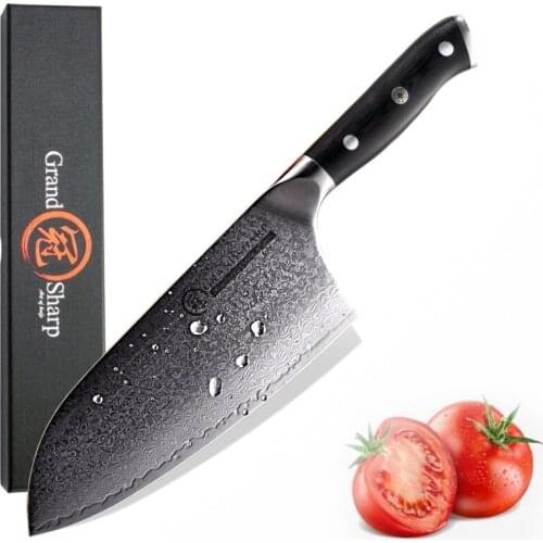 Cleaver Knife 7.2 inch VG10 Japanese Damascus Steel Kitchen Knives 67 Layers Butcher Tools Chefs Japanese Damascus Knife Pro